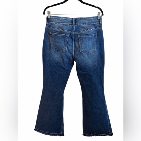 KanCan Flare Jeans Size 11/29 Medium Wash Crossover Waistband Mid Rise Stretch - Picture 7 of 14